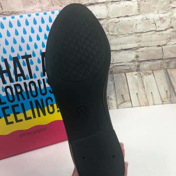 NEW Jeffrey Campbell Chelsea Rain Boot Black Matte - Picture 4 of 5